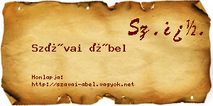 Szávai Ábel névjegykártya