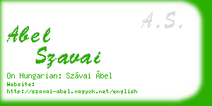 abel szavai business card